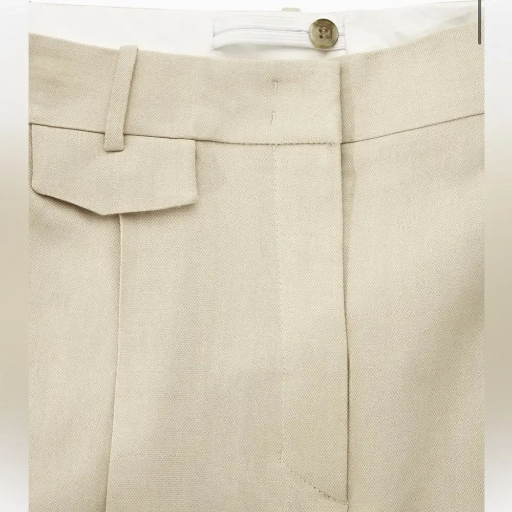 COS Relaxed Linen Blend Wide Leg Pants NWT